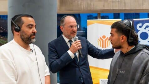 Yosef Haim Ohana shared his testimony at the Leticia & Eduardo Azar Youth Campus